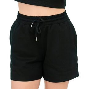 Belle's Design Sweat Shorts with Drawstring Comfy Elastic French Terry Cotton with Pockets High Waist for Running Lounge