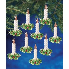 The Beadery Ornament Bead Kit, Candle Wreath Makes 12