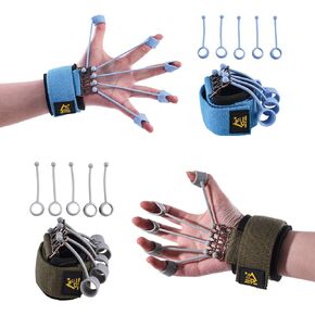 Suertree جهاز تمرين الأصابع 20 رطل + 40 رطل، مقوي لليد، شريط مقاومة للأصابع، جهاز تمديد إصبع الجيتار، معدات اليوجا اليدوية، مقوي موسع للأصابع لمقاومة الإصبع، وإعادة تأهيل التمدد in Kuwait