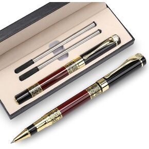 YIVONKA Ballpoint Pen Black Refill,business pens,Luxury Pen,Best Ball Pen Gift Set for Men & Women Professional Executive,Office,Nice Pens Classy Gift Box… (Red) in Kuwait