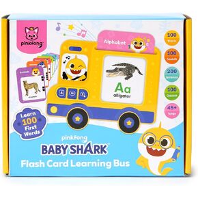 Baby Shark Flash Card Learning Bus Sound PadㅣBaby Shark ToysㅣInteractive Learning Toys for Toddlers 1-3ㅣLearning & Education Toys