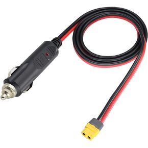 XT60 to Cigarette Lighter Adapter Cable16AWG XT60 Female to Cigarette Lighter Male Charging Cable for XT60 Jack Battery Charging Device Car Boat RV Drone. [1m/3.3ft/f](xt60)