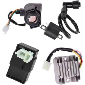 CDI Box Ignition Coil 6 Pin Voltage Regulator Rectifier Relay Kit for 150cc 200cc 250cc Engine Chinese ATV Quad