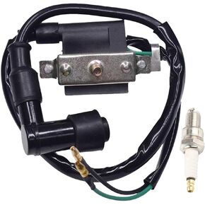 IGNITION COIL Compatible with HONDA C50 CT70 C70 CL70 S65 SL70 XL70 C50 C70 S90 CT90 CM90 DAX70 ST70 Z50 Z50R Z50A Mini Trail 1972-1979 with spark plug