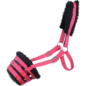SIE Horse Grazing Muzzle Feed Bags (Cob, Pink)