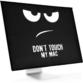 kwmobile Cover Compatible with Apple iMac 21.5" - 4-in-1 Case - Don't Touch My Mac White / Black