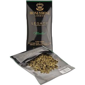 Honeyrose Legacy Menthol - Tobacco & Nicotine Free Smoking Mixture, 1 pouch/50 Grams