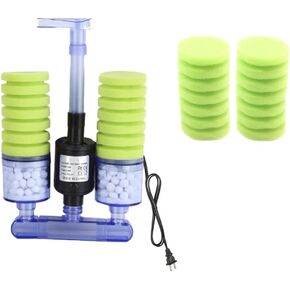 AquaCity XY-2902 Electric Bio Sponge Filter with Pump for Betta Fry Shrimp Aquarium Fish Tank (Large up to 50 Gal)