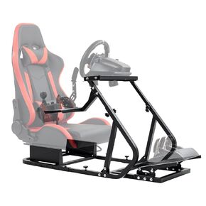 Light Series Sim Racing Simulator Cockpit Frame Fit for Logitech/Thrustmaster G29,G923,G920,T-GT,T248X,T80,Perfect Steering Wheel Mount Driving Wheel Simulator Cockpit,NOT Include Electronics