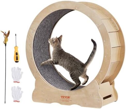 VEVOR Cat Exercise Wheel for Indoor Cats, 35.8 inch Cat Treadmill Wheel Exerciser, Cat Running Wheel for Cat's Weight Loss and Health in Saudi Arabia