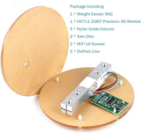 MakerHawk Digital Load Cell Weight Sensor HX711 AD Converter Breakout Module 5KG Portable Electronic Kitchen Scale for Ar duino Scale in Saudi Arabia