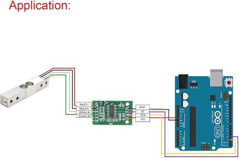 MakerHawk Digital Load Cell Weight Sensor HX711 AD Converter Breakout Module 5KG Portable Electronic Kitchen Scale for Ar duino Scale in Saudi Arabia