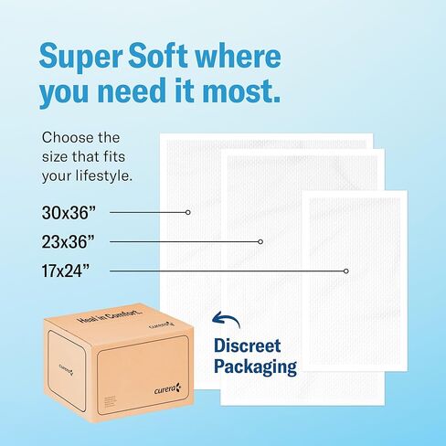 وسادات سرير فائقة النعومة من تشوكس، وسادات سلس البول للبالغين مقاس 23x36 للاستخدام مرة واحدة - وسادات كبيرة للتبول للاستعمال مرة واحدة للأطفال والبالغين وكبار السن مع طبقة علوية ناعمة - وسادات داخلية لسرير تشوكس ذات قدرة إضافية على الامتصاص [40 وسادة] in Kuwait