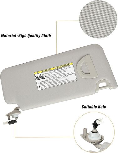 حاجب الشمس من الجانب الأيسر للسائق مناسب لسيارة Honda Accord 2008-2012 مع ضوء W/Vanity Light 83280-TA0-A91ZB (رمادي) in Kuwait