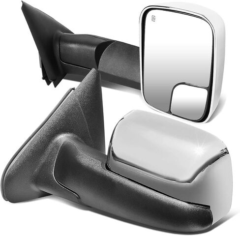 DNA Motoring TWM-012-T222-BK Pair of Manual Adjustment Flip Up Towing Side Mirrors Compatible With 02-08 Ram 1500/03-09 Ram 2500 3500, Black in Saudi Arabia