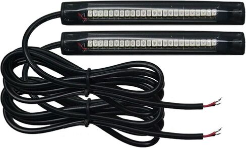 2Pcs 10CM Amber led Strip Motorcycle Turn Signal Lights,Universal Front Rear Indicator Blinker Tail Light Bars with 24LED 12V for Motorcycle Trailer ATV UTV SUV Golf Cart in Saudi Arabia
