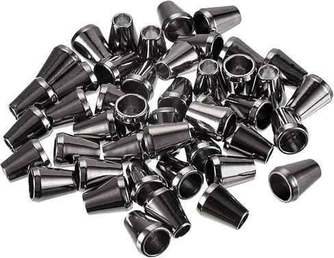 64 قطعة من أقفال حبل معدني على شكل جرس مخروطي، قفل حبل معدني ينتهي بأقفال حبل سدادة لحقائب الظهر وحقائب أربطة الأحذية، أسود in Kuwait