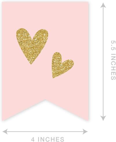 مجموعة Andaz Press Blush Pink Gold Glitter Print لحفلات الزفاف، بطاقات ألعاب Bingo لحفلات الزفاف، 20 حزمة in Saudi Arabia