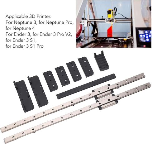Ender 3 Linear Rail Kit, 2PCs Guide Rails Y Axes Guide Rail with Sliding Block, 3D Printer Linear Motion Rail for Neptune 3 Pro 4 for Ender 3 Pro V2 S1 S1 Pro in Saudi Arabia