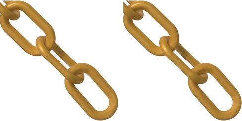 Mr. Chain Plastic Barrier Chain, Gold, 2-Inch Link Diameter, 25-Foot Length (50009-25), 1 Count (Pack of 1) in Saudi Arabia