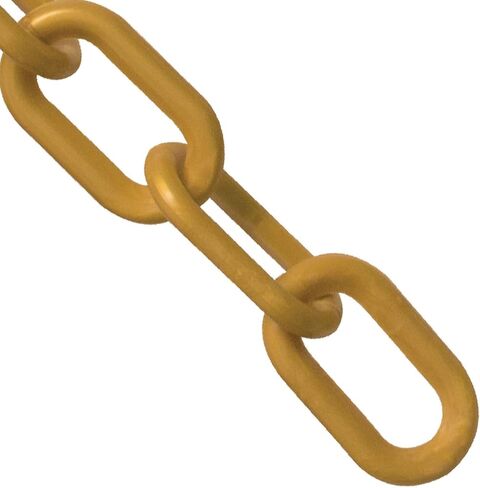 Mr. Chain Plastic Barrier Chain, Gold, 2-Inch Link Diameter, 25-Foot Length (50009-25), 1 Count (Pack of 1) in Saudi Arabia