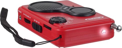 JENSEN JEP-100 Portable AM/FM Weather Band Radio with Flashlight, Compact Size Emergency Radio, Receives Broadcast by NOAA on All 7 Weather Band Frequencies in Saudi Arabia