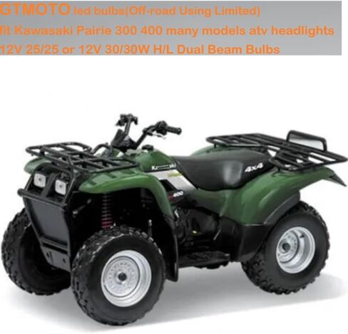 مصابيح LED لمصابيح Kawasaki KFX 400 450R الأمامية، مصابيح Prairie 300 400 2x4 4x4 للرأس، مصابيح 92069-1010، ATV H/L Dual Beam P15D / H6M 12V 30/30W، قوي 6000K أبيض ساطع، عبوتان in Kuwait
