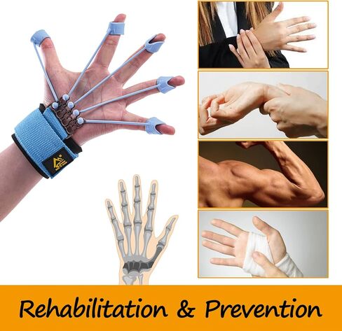 Suertree جهاز تمرين الأصابع 20 رطل + 40 رطل، مقوي لليد، شريط مقاومة للأصابع، جهاز تمديد إصبع الجيتار، معدات اليوجا اليدوية، مقوي موسع للأصابع لمقاومة الإصبع، وإعادة تأهيل التمدد in Kuwait