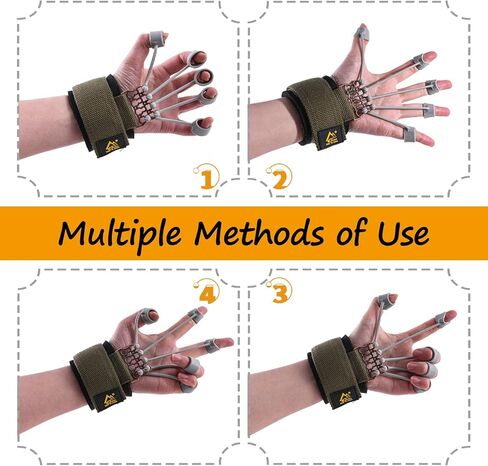 Suertree جهاز تمرين الأصابع 20 رطل + 40 رطل، مقوي لليد، شريط مقاومة للأصابع، جهاز تمديد إصبع الجيتار، معدات اليوجا اليدوية، مقوي موسع للأصابع لمقاومة الإصبع، وإعادة تأهيل التمدد in Kuwait