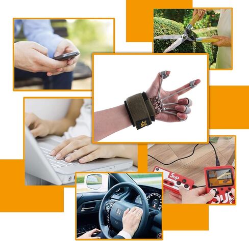 Suertree جهاز تمرين الأصابع 20 رطل + 40 رطل، مقوي لليد، شريط مقاومة للأصابع، جهاز تمديد إصبع الجيتار، معدات اليوجا اليدوية، مقوي موسع للأصابع لمقاومة الإصبع، وإعادة تأهيل التمدد in Kuwait