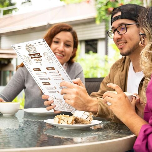 WeChef 8.5 بوصة × 14 بوصة غطاء قائمة من الفينيل الشفاف مزدوج الجوانب 2 عرض حامل قائمة بلاستيكي تحميل علوي للمطاعم والمقهى 30 حزمة in Kuwait