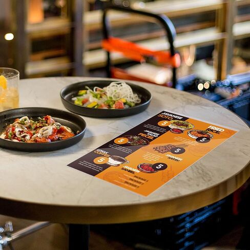 WeChef 8.5 بوصة × 14 بوصة غطاء قائمة من الفينيل الشفاف مزدوج الجوانب 2 عرض حامل قائمة بلاستيكي تحميل علوي للمطاعم والمقهى 30 حزمة in Kuwait