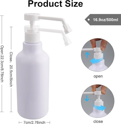 زجاجات رذاذ بلاستيكية، زجاجة رذاذ فارغة، 16.9 أونصة/500 مل، عبوتان من زجاجات الرش شديدة التحمل، زجاجة مياه رذاذ/تيار لحلول التنظيف، والنباتات، والحيوانات الأليفة، والزيوت العطرية، والشعر، والطبخ (أبيض) in Kuwait