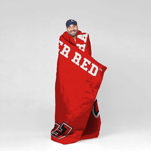 Sleep Squad Texas Tech Red Raiders Raider Red Mascot 60" x 80" Raschel Plush Blanket – A Collegiate Mascot Throw in Saudi Arabia