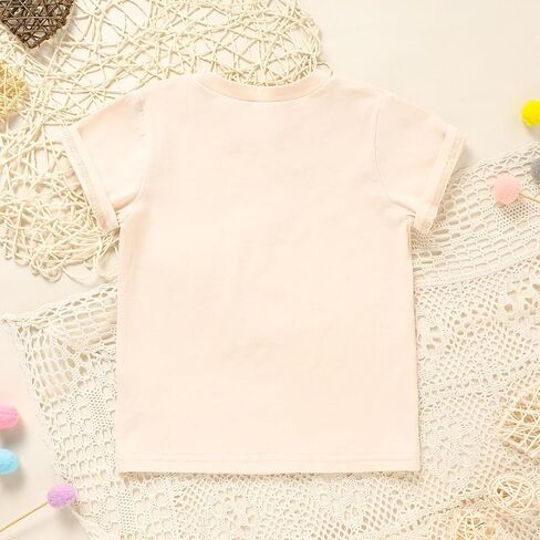 قميص عيد ميلاد فتاة طفلة عيد ميلاد تي شيرت قصير الأكمام أعلى كعكة سحق الزي الملابس in Kuwait