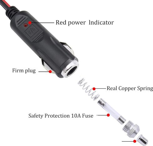 XT60 إلى ولاعة السجائر محول Cable16AWG XT60 أنثى إلى ولاعة السجائر الذكور كابل شحن لجهاز XT60 جاك بطارية شحن جهاز سيارة قارب RV الطائرة بدون طيار. [1 م/3.3 قدم/f](xt60) in Saudi Arabia