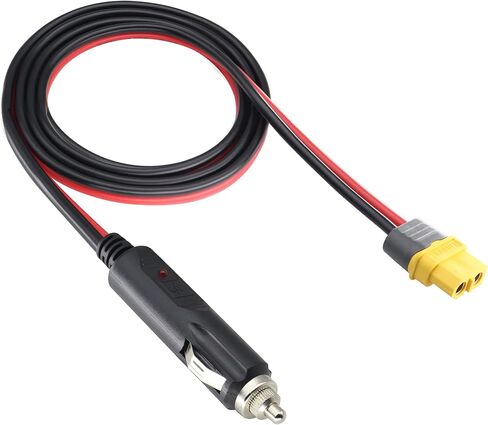 XT60 إلى ولاعة السجائر محول Cable16AWG XT60 أنثى إلى ولاعة السجائر الذكور كابل شحن لجهاز XT60 جاك بطارية شحن جهاز سيارة قارب RV الطائرة بدون طيار. [1 م/3.3 قدم/f](xt60) in Saudi Arabia