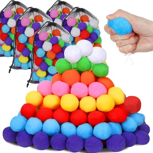 Deekin 500 Pcs Reusable Water Balloons for Kids Water Balls Water Games with 5 Pcs Mesh Bags Summer Outside Toys for Girls Boys Backyard Pool Outdoor Fun Game Play in Saudi Arabia