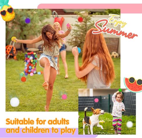Deekin 500 Pcs Reusable Water Balloons for Kids Water Balls Water Games with 5 Pcs Mesh Bags Summer Outside Toys for Girls Boys Backyard Pool Outdoor Fun Game Play in Saudi Arabia