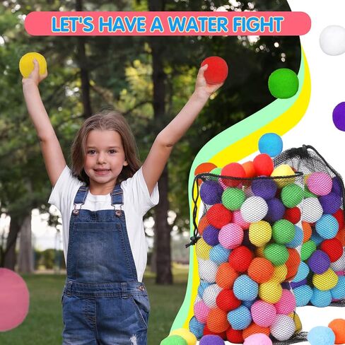 Deekin 500 Pcs Reusable Water Balloons for Kids Water Balls Water Games with 5 Pcs Mesh Bags Summer Outside Toys for Girls Boys Backyard Pool Outdoor Fun Game Play in Saudi Arabia
