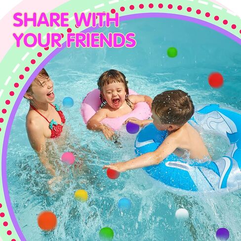 Deekin 500 Pcs Reusable Water Balloons for Kids Water Balls Water Games with 5 Pcs Mesh Bags Summer Outside Toys for Girls Boys Backyard Pool Outdoor Fun Game Play in Saudi Arabia