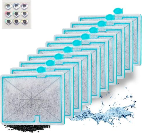 10 عبوات من خراطيش مرشحات حوض السمك الصغيرة لفلتر الطاقة الداخلي E مقاس 10 و1/2.5/5 جالون مرشحات حوض السمك الصغيرة مع ملصق مجاني in Kuwait