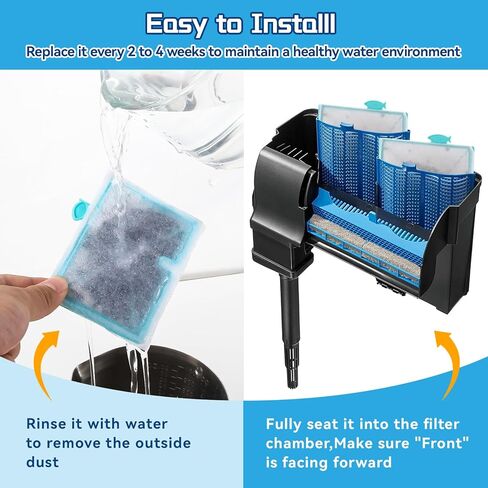 10 عبوات من خراطيش مرشحات حوض السمك الصغيرة لفلتر الطاقة الداخلي E مقاس 10 و1/2.5/5 جالون مرشحات حوض السمك الصغيرة مع ملصق مجاني in Kuwait