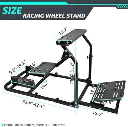 حامل قمرة القيادة لمحاكاة السباق مناسب لـ Logitech G29 G920 G923، Thrustmaster T300 T300RS، حامل محاكاة القيادة قابل للتعديل بدون ناقل حركة دواسة عجلة القيادة ومقعد in Kuwait