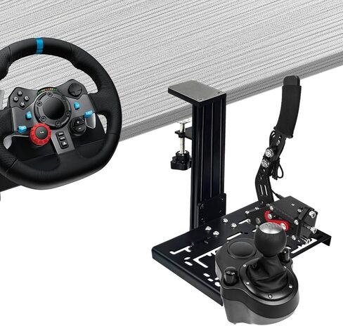 Universal Desk Mount For Racing Sim Shifter & Handbrake Clamp Compatible Logitech G Driving Force Shifter, Thrustmaster TH8A, TH8S, TSSH Shifter, G29/920/923, T248/300/500 Steering Wheel and handbrake in Saudi Arabia