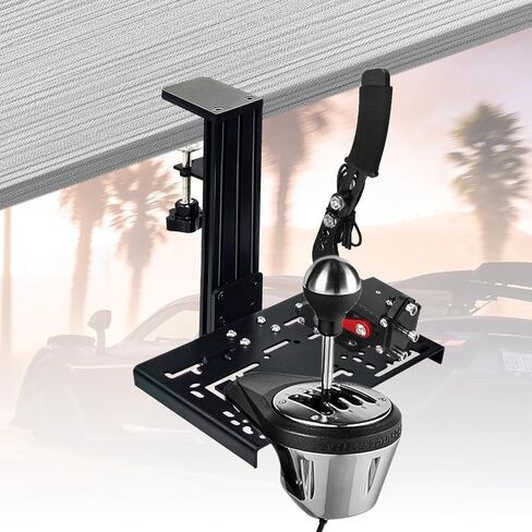 Universal Desk Mount For Racing Sim Shifter & Handbrake Clamp Compatible Logitech G Driving Force Shifter, Thrustmaster TH8A, TH8S, TSSH Shifter, G29/920/923, T248/300/500 Steering Wheel and handbrake in Saudi Arabia