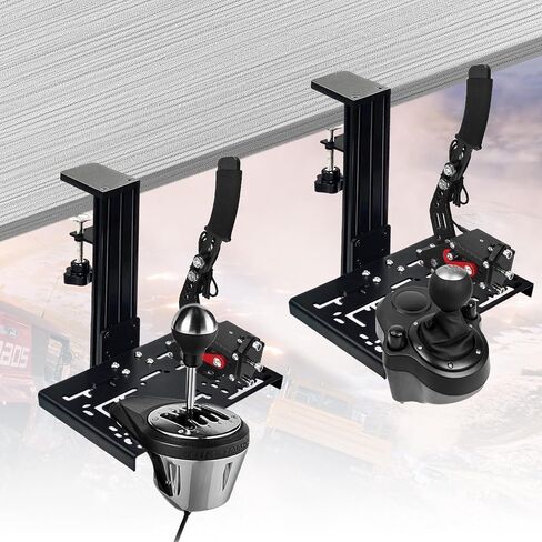 Universal Desk Mount For Racing Sim Shifter & Handbrake Clamp Compatible Logitech G Driving Force Shifter, Thrustmaster TH8A, TH8S, TSSH Shifter, G29/920/923, T248/300/500 Steering Wheel and handbrake in Saudi Arabia