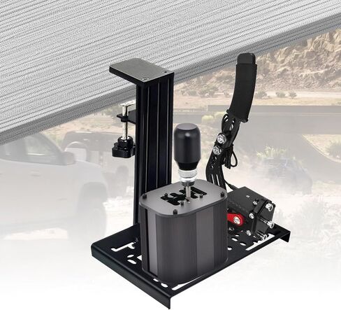 Universal Desk Mount For Racing Sim Shifter & Handbrake Clamp Compatible Logitech G Driving Force Shifter, Thrustmaster TH8A, TH8S, TSSH Shifter, G29/920/923, T248/300/500 Steering Wheel and handbrake in Saudi Arabia