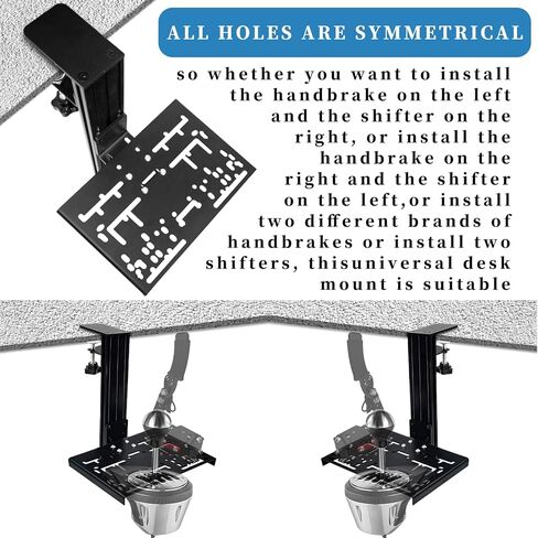 Universal Desk Mount For Racing Sim Shifter & Handbrake Clamp Compatible Logitech G Driving Force Shifter, Thrustmaster TH8A, TH8S, TSSH Shifter, G29/920/923, T248/300/500 Steering Wheel and handbrake in Saudi Arabia