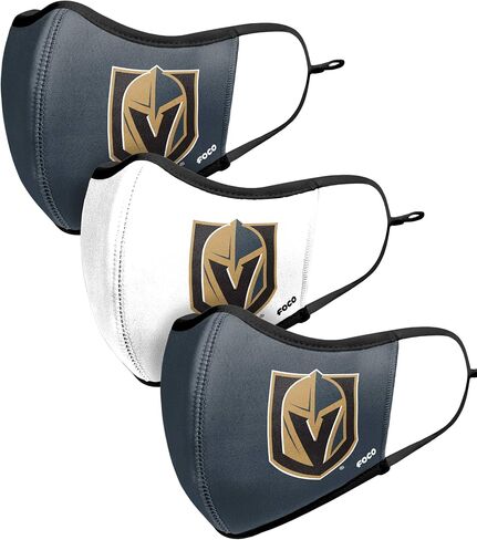 foco NHL للجنسين الكبار NHL Team Logo Sport قابل لإعادة الاستخدام وقابل للغسل قناع غطاء الوجه الأنيق 3 عبوات in Saudi Arabia